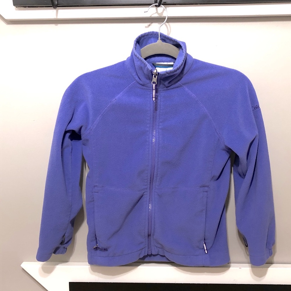 Columbia Girls Zip Up Purple fleece Coat